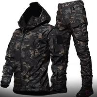 Combinaison tactique imperméable Kuiuu pour homme, veste à capuche et pantalon cargo, coupe-vent, pour la chasse et les activités de plein air, uniforme d'entraînement Kuiuu