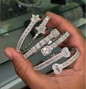 Best Quality Moissanite Diamond Hip Hop <b>Bracelet</b> Premium Statement Jewelry For <b>Men</b> Women Available At Best Market Price - Product Image 5