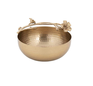 Top Trending Aluminum Fruits Serving Bowl Gold Finished Round Bowl Wedding Party and Hotel <b>Tabletop</b> Decorative Serving Bowls - Product Image 4