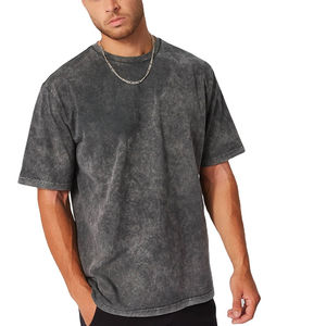 Nuevas Camisetas de Moda con Lavado Ácido, 100% Algodón, Tallas Grandes, Camisetas Gráficas para Hombre, Camisetas con Logotipo Estampado, Ropa al por Mayor para Hombre - Product Image 3