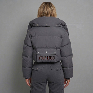 Nueva Chaqueta Acolchada Extra Grande para Mujer, Color Sólido, Acolchado de Algodón, Impermeable, Abrigo de Invierno con Múltiples Bolsillos, Chaqueta para Dama - Product Image 5