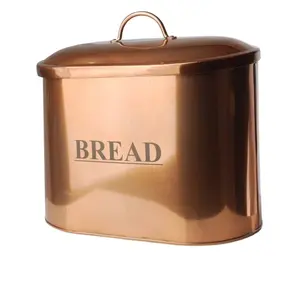 Pure Copper Vintage Bread Box Cookies Storage Box Metal Container Wholesale manufacturer