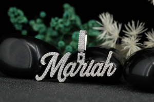 Custom Name Pendant Necklace 925 Sterling Silver Diamond Look Iced Out Personalized Hip Hop Pendant Luxury Jewelry Wholesale - Product Image 6