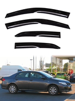 Toyota Corolla Sedan Mugen 2006-2013 - Pare-soleil transparent noir en acrylique Slimline GCS - Protection contre les intempéries pour les vitres de voiture - 4 pièces
