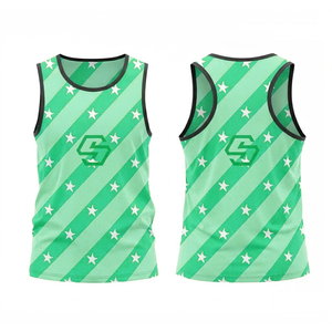 Custom Sublimation Printing Breathable <b>Running</b> <b>Singlet</b> for Men's Sleeveless Vest Sports Training Tank Tops - Product Image 3