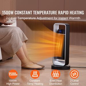 1000W/1500W Electric Space <b>Heater</b> with Thermostat Remote Control 20 Tip S <b>Ceramic</b> <b>Heater</b> Fan Infrared Type US Plug - Product Image 2