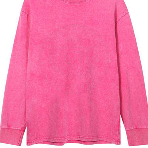 Sudadera de Mujer con Cuello Redondo y Manga Larga, 100% Algodón, Color Negro Lavado, Logotipo Bordado Griego, Lavado Ácido, Ropa Casual para Exteriores - Product Image 6
