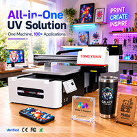 Impresora UV Plana 6090 I3200 de 60x90cm, Impresora UV DTF de Alta Velocidad con Barniz en Relieve 3D para Acrílico, Vidrio, Madera y Metal