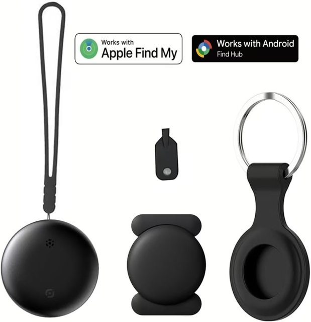 Dual System Tracker for IOS and Android Bluetooth Tracker Smart Tags Compatible with Apple Find My (iOS) & Google's Find Hub