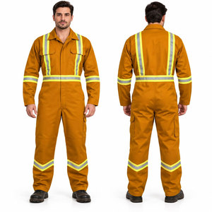 Overoles Reflectantes de Alta Resistencia, Pantalones de Trabajo de Seguridad Impermeables de Alta Visibilidad para Trabajadores de la Construcción y Carreteras - Product Image 1