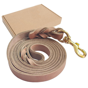 Hot Sale Luxury Custom Made Low MOQ Heavy Duty Leather Dog Leash Customized Color And Logo Leather Dog Leash - Product Image 2