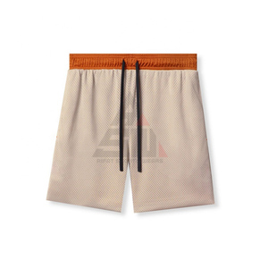 Shorts de sport pour hommes grande taille, double couche, taille élastique, poches, séchage rapide, pour basketball, entraînement, course en extérieur - Product Image 5