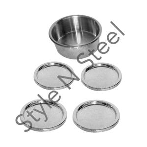 Ensemble de sous-verres personnalisés en acier inoxydable Ensemble de 7 sous-verres en acier inoxydable - Product Image 1