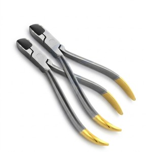 2 pinces à orthodontie pour attaches dentaires, coupe-fils rigide dentaire en acier inoxydable TC, instruments certifiés CE - Product Image 3