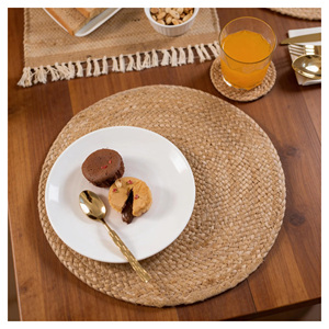 Round Jute Woven Placemat, Natural Braided Placemat, Multi-Purpose Charger <b>Plates</b> <b>Set</b> for Wedding Party Dinning OEM ODM - Product Image 5