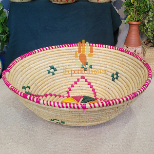 Cesta Redonda Abierta de Hierba Natural Moonj para Cocina - Ecológica, Duradera, Mini Tamaño, Multiusos - Product Image 2