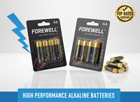 Baterai Alkaline LR6 AA 1.5V 2700mAh Kapasitas Tinggi untuk Elektronik Konsumen, Mainan, Remote Control, Senter, Peralatan Listrik, Pabrik OEM