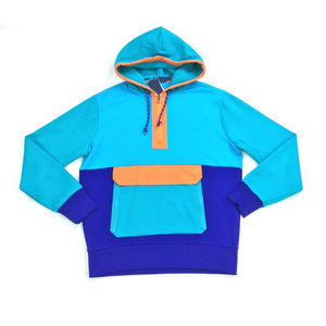 Hot Selling <b>Men's</b> <b>Sherpa</b> Fleece <b>Hoodie</b> with Half Zip Embroidered Winter Style Plain Colour <b>Men</b> Half zip Color block <b>hoodie</b> - Product Image 4