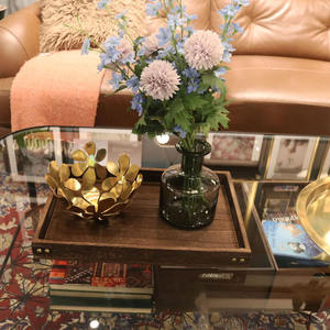 Plateau de service en bois de mangue Rectangle rustique classique Design écologique Poignées de transport pour affichage de décor de Restaurant de collations de thé de nourriture - Product Image 6