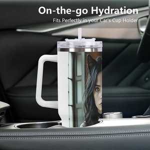 Personalized 40oz Stainless Steel Tumbler With Custom Design For <b>Coffee</b> Travel - Product Image 3