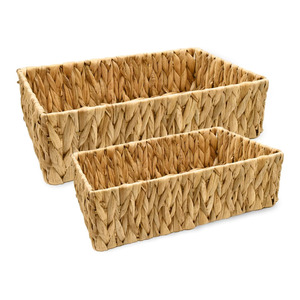 Bathroom counter water hyacinth organizer <b>basket</b> new design natural closet <b>storage</b> <b>baskets</b> - Product Image 3