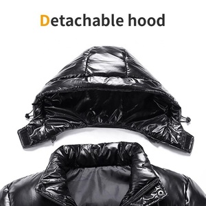 Custom New Winter Puffer Shiny Bubble Jackets Custom logo Glossy Bubble Coats for Men - Product Image 2
