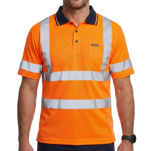 Camisetas Polo de Seguridad de Alta Visibilidad Profesionales con Bandas Reflectantes, Tejido Piqué Transpirable, Camisetas Polo de Trabajo Personalizadas al por Mayor - Product Image 5