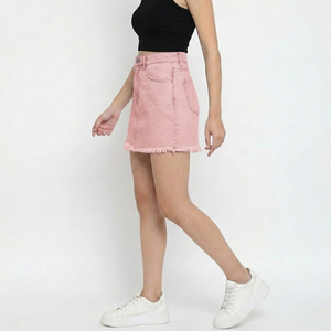 Jupes en jean contemporaines de haute qualité pour femmes, vêtements en jean les plus vendus avec service de personnalisation de marque OEM et support du fabricant - Product Image 3