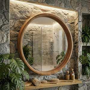 Vintage Style Wooden Frame <b>Mirror</b> for Wall Decoration - Product Image 5