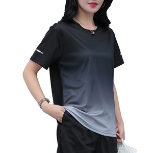 Solid Trader Premium Material Soft Lightweight Breathable Moisture Control Gym Workout Fitness Training Sleek Women Tee <b>Shirt</b> - Product Image 4