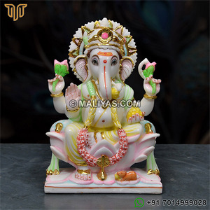 Estatua de Ganesha de Resina |   Elegante Ídolo del Dios Ganesha para Decoración del Hogar y Templos - MALIYAS - Product Image 1