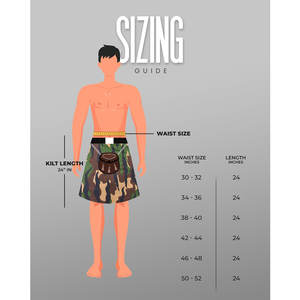 Kilt utilitaire camouflage pour hommes – Kilt tactique robuste en coton pour hommes avec ferrures en laiton - Product Image 3
