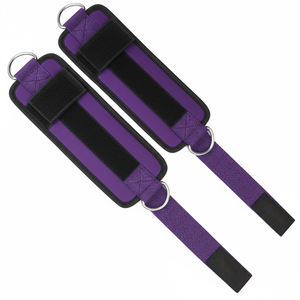 Correas de tobillo con anillo en D de neopreno resistente para levantamiento de pesas, soporte de tobillo para kickback y máquina de cable - Product Image 1