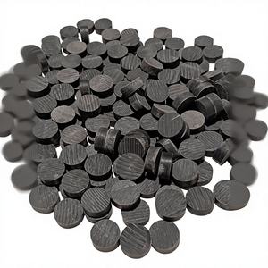 Vintage Water Buffalo Horn <b>Buttons</b> Jet Black Western Traditional Natural Handcrafts 4-Hole Flatback Beaded Eco-Friendly Bulk - Product Image 1