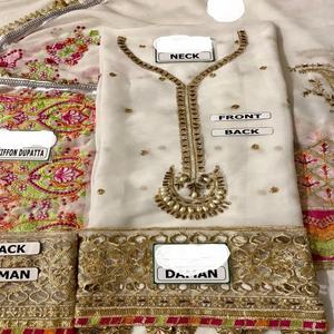 2021 Venta caliente vestidos de novia indios pakistaníes colección de ropa de fiesta bordada de seda en rayón viscosa ropa de último estilo - Product Image 4