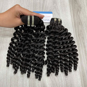 ผมแท้เวอร์จินเรมี่แบบเวฟ 100% ผมเวียดนาม สีดำ ไม่ผ่านการดัดแปลงด้วยสารเคมี บรรจุภัณฑ์และโลโก้ปรับแต่งได้ - Product Image 1