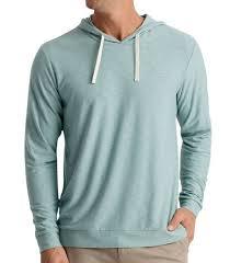 2026 High Quality Men's Long Sleeve Hooded T-Shirt <b>Lightweight</b> Breathable Sage Green Performance <b>Hoodie</b> with Drawstring. - Product Image 3