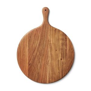 Planche à découper ronde en bois pour la préparation, la découpe, le hachage et le service des aliments en cuisine - Product Image 2