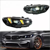 Kit de phares LED JY pour F32/F82 M4 2014-2020, Plug and Play, 6000K, DRL Aggressive Snake Eye, Jaune Blanc, Effet Laser, Neuf