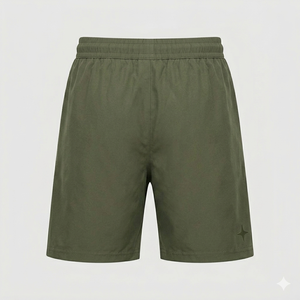 Ensemble survêtement d'été personnalisé pour homme, coupe-vent à capuche vert olive, couleur unie, sportif, séchage rapide, en polyester tricoté, vente en gros - Product Image 5