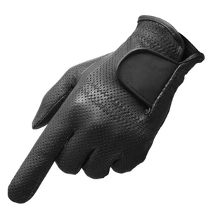 Gants de golf à doigts entiers en cuir véritable gris respirant, à enfiler, unisexe, pour la main droite, protection sportive - Product Image 3