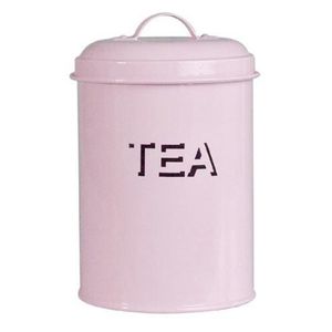 Caja de Metal Rosa para Galletas, Contenedor Hermético para Pan y Galletas, Recipiente de Almacenamiento de Alimentos para Cocina con Tapa y Asa, Tarro Vintage para Dulces - Product Image 2