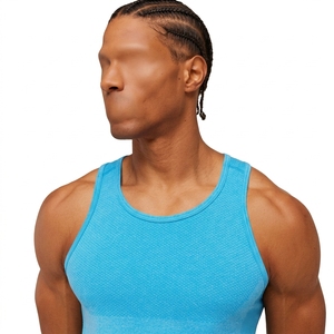 Custom Logo Muscle Sleeveless <b>Vest</b> Plus Size <b>Ribbed</b> Tank Top Fitness <b>Men's</b> Tank Top - Product Image 4
