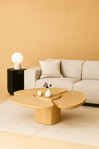 MA Sculptural <b>Solid</b> <b>Wood</b> Coffee Table Victoria MA Designer Coffee Table (Limited Edition) Luxury <b>Solid</b> Oak Sculpt Coffee Table - Product Image 2