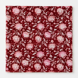 Hand Block Printed Maroon Cotton Fabric <b>Set</b> Floral Buta Motif Cream Base Stripe Border Dress Material Kurta Suit Dupatta <b>Sewing</b> - Product Image 1