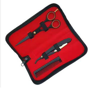 Kit de Coiffure Professionnel à Domicile : Ciseaux de Coiffure, Ciseaux à Effiler, Peigne et Étui pour Hommes - Product Image 4