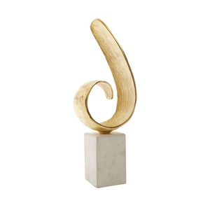Juego de Esculturas de Aluminio de Diseño Escandinavo de Lujo, Arte Único con Patrón de Naturaleza Muerta, Decoración para Mesa de Oficina u Hogar, Juego de Varias Piezas - Product Image 1