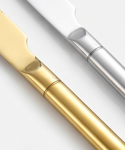 Juego de Cubiertos Modernos de Acero Inoxidable Dorado y Plateado, Aptos para Lavavajillas, Cubertería para Bodas, Cucharas, Tenedores, Cuchillos - Product Image 3