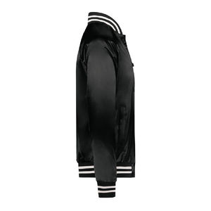 Vestes bomber en satin personnalisées, polyester, soie brillante, respirantes, de haute qualité, prix bas, vente en gros, OEM - Product Image 4