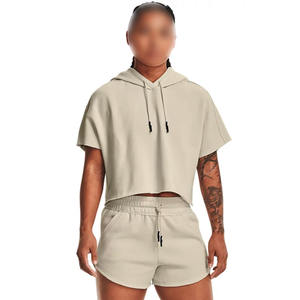 Sudadera Corta para Mujer, Lavable a Máquina, Calidad Premium, Nuevo Producto de Moda, Personalizada, con Conjunto de Pantalones Cortos - Product Image 1